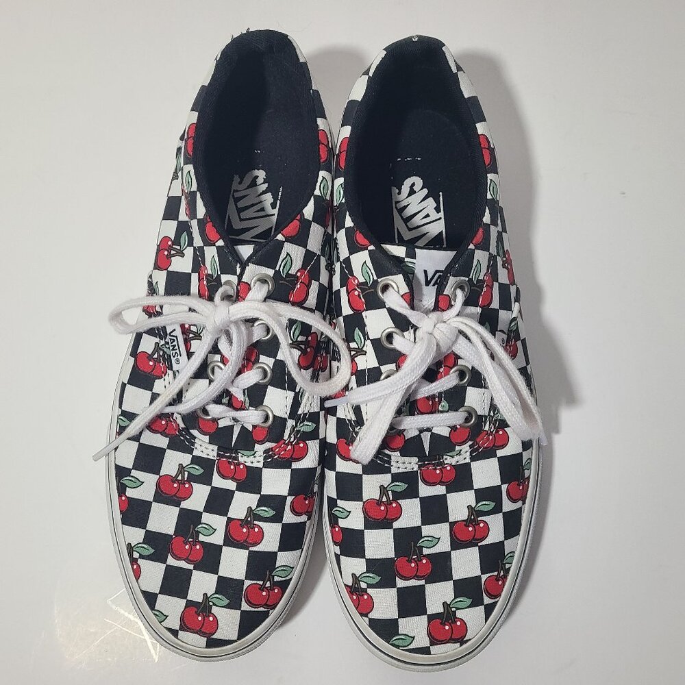 Vans Off the Wall Cherry Checkered Women's Low Shoes Size 9 - Picture 2 of 8